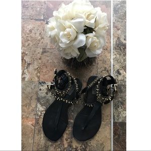 Steve Madden Gold Studded Sandals